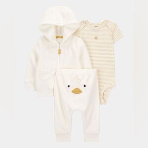Carter's Baby 3 Piece Little Duck Bodysuit Set 0-3 Months